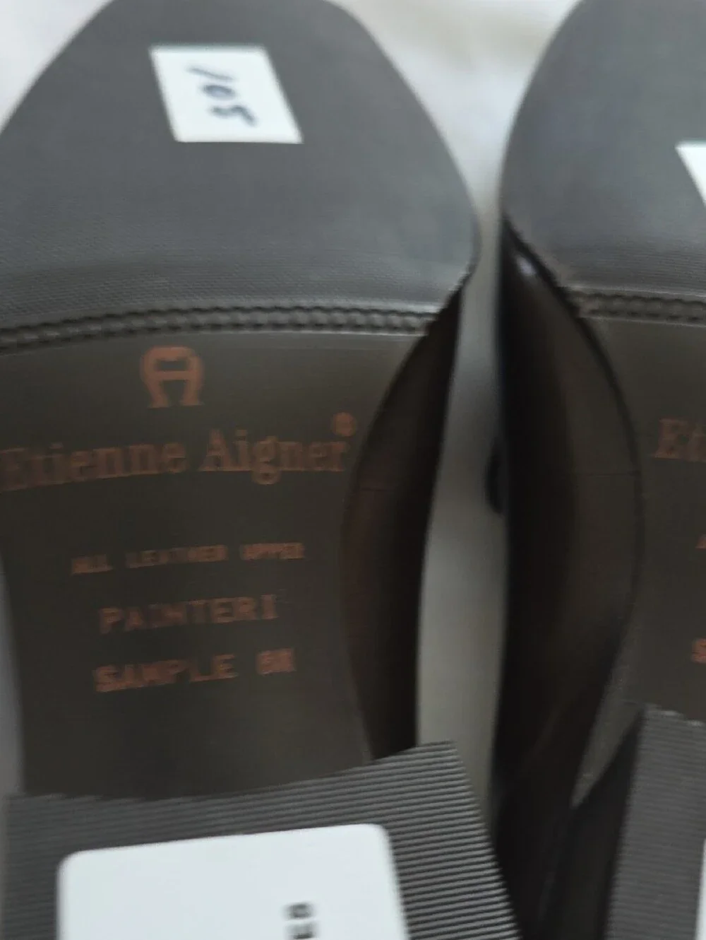 Vintage Etienne Aigner Dark Brown Leather Square Block Heel Pumps NOS 6 Samples